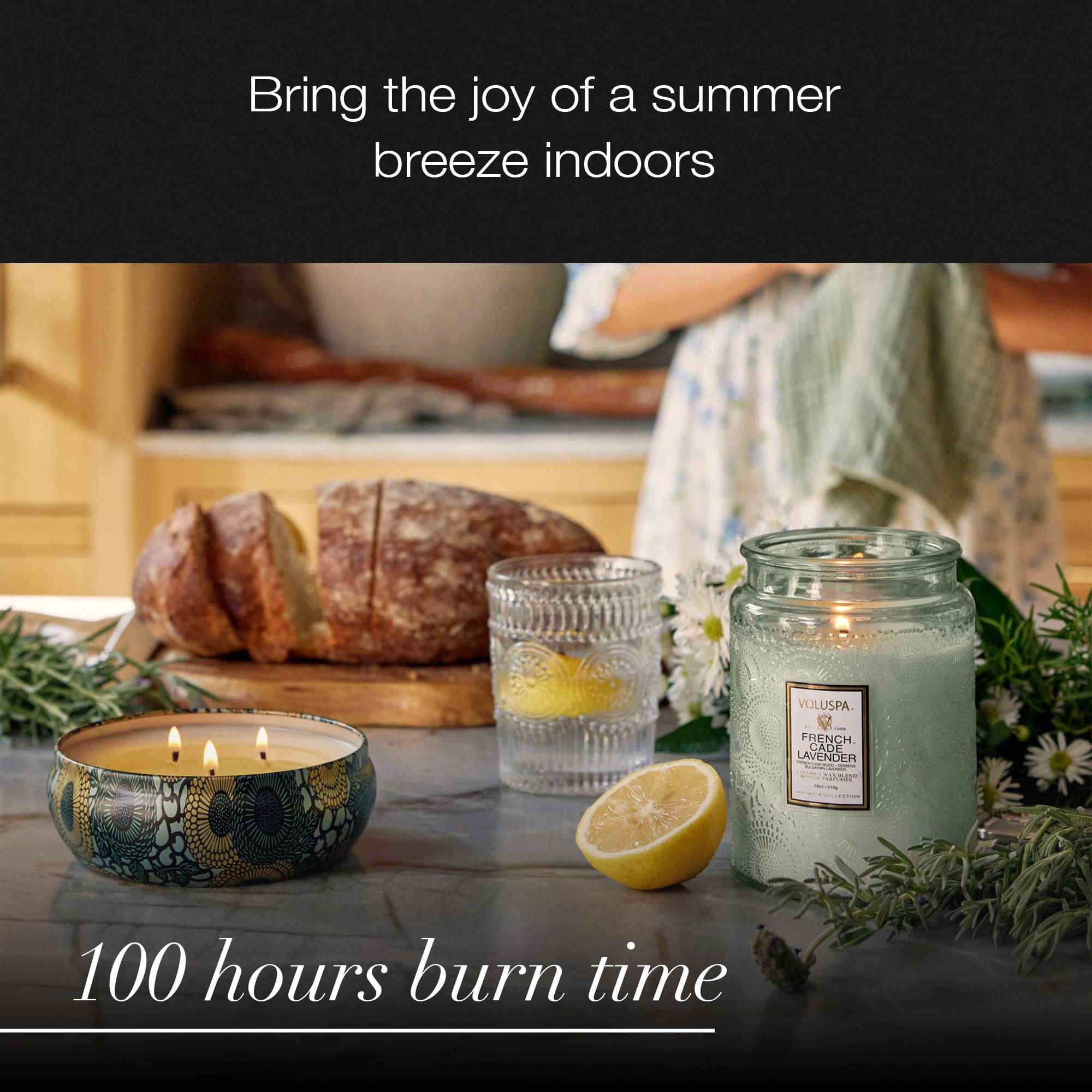 Amazon.com: Voluspa French Cade Lavender Candle, 18 oz, Coconut